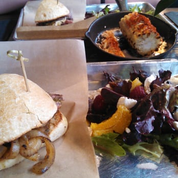 Fork & Fig - We split a Ribeye Sammy and a Citrus Salad - Burgers Near Me - Albuquerque, New Mexico Fork & Fig - We split a Ribeye Sammy and a Citrus Salad - Burgers Near Me - Albuquerque, New Mexico