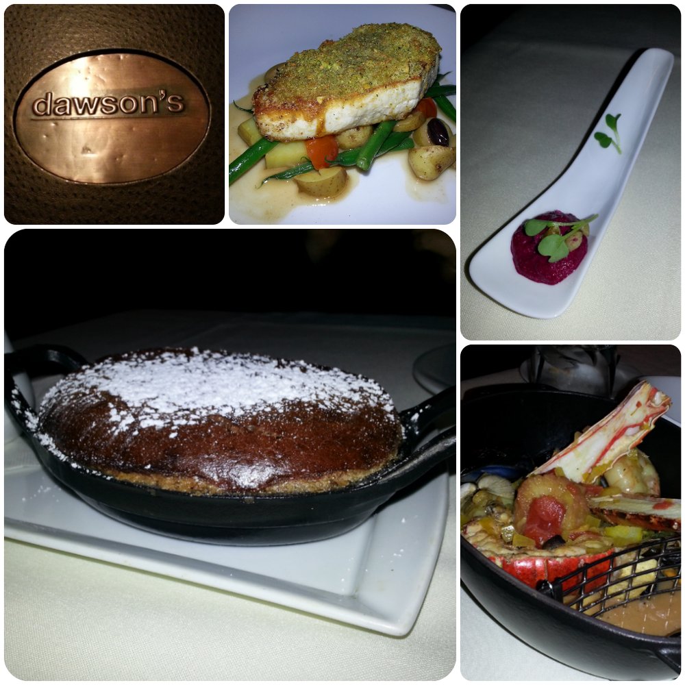 Dawson's - Swordfish; Beet Puree; Chocolate Souffle; Seafood Cioppino - Steakhouses Near Me - Sacramento, California