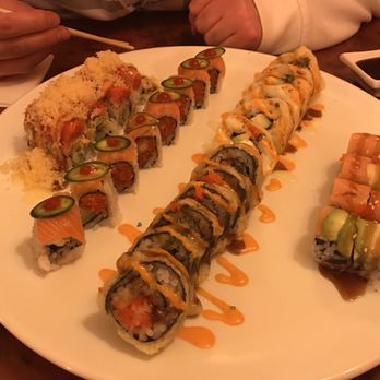 Wasabi Japanese's Cuisine - Left to Right: Deluxe Roll, ***Amazing Roll***, Gary Roll, Phillies Roll (back), Cherry Hill Roll. The amazing roll is amazing!! - Japanese Near Me - Mount Laurel, New Jersey Wasabi Japanese's Cuisine - Left to Right: Deluxe Roll, ***Amazing Roll***, Gary Roll, Phillies Roll (back), Cherry Hill Roll. The amazing roll is amazing!! - Japanese Near Me - Mount Laurel, New Jersey