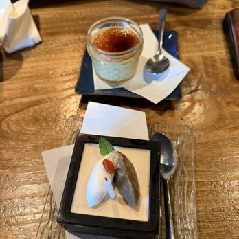 Kiraku - Sweet Potato Brulee, Roasted Tea Blanc Manger - Tapas/Small Plates Near Me - Berkeley, California Kiraku - Sweet Potato Brulee, Roasted Tea Blanc Manger - Tapas/Small Plates Near Me - Berkeley, California