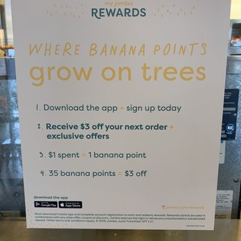 Jamba - False information to get their customers sign up their app and receive their spams. No offer! - Juice Bars & Smoothies Near Me - Foster City, California