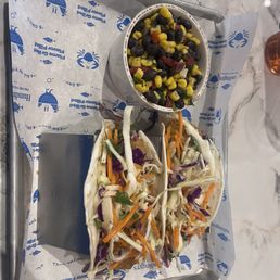 Humdinger Shrimp Tacos and corn salsa Humdinger Shrimp Tacos and corn salsa