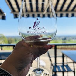 Redhawk Vineyard - Yummy wine in the patio!