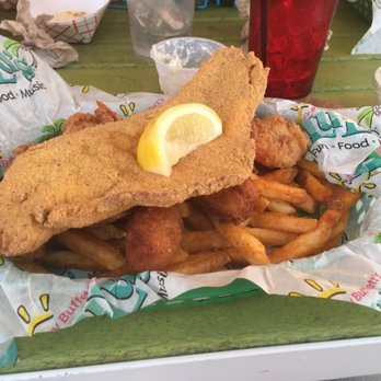 LuLu's Destin - 1/2 and 1/2 basket of shrimp and fish. - Seafood Near Me - Destin, Florida