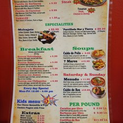 La Barata Carniceria Y Taqueria - Menu front