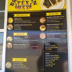 Brazilian Tex-Mex - Menu