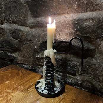 Dobbin House Tavern - Loved the candle at the table - Bars Near Me - Gettysburg, Pennsylvania