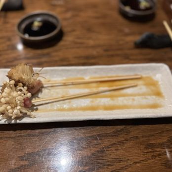 Raku - Bacon wrapped beef with enoki mushroom - Japanese Near Me - Las Vegas, Nevada Raku - Bacon wrapped beef with enoki mushroom - Japanese Near Me - Las Vegas, Nevada