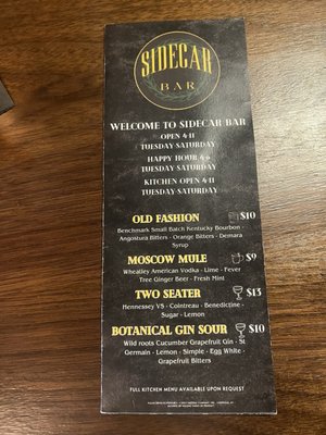 Menu photo 4 Grant’s Sidecar Bar Meridian, ID Menu photo 4 Grant’s Sidecar Bar Meridian, ID