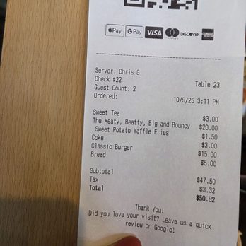 Griff's Kitchen & Bar - $50 for 2 burgers, soda/tea and bread?? - New American Near Me - Candler, North Carolina Griff's Kitchen & Bar - $50 for 2 burgers, soda/tea and bread?? - New American Near Me - Candler, North Carolina