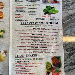 Bubble tea and drink menu Bubble tea and drink menu