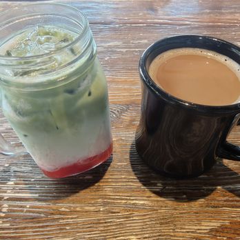Caffe Bene - Strawberry Matcha, house coffee - Coffee & Tea Near Me - San Jose, California