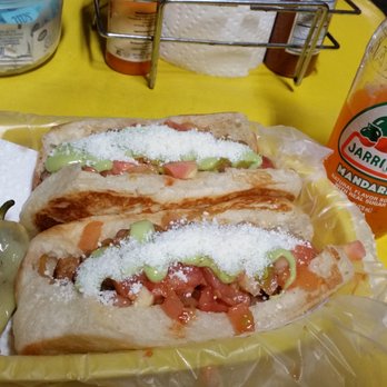 El Caprichoso Sonoran Hotdogs - 2 hot dogs, no mayo and a Jarritos.  $9.00. - Hot Dogs Near Me - Phoenix, Arizona