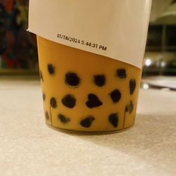 Boba Master - Thai tea with boba (and a heart-shaped pearl)