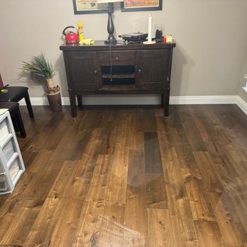 Valley Home Construction and Remodeling - Dining Room and new engineered hardwood replacement floor - Damage Restoration Near Me - Las Vegas, Nevada Valley Home Construction and Remodeling - Dining Room and new engineered hardwood replacement floor - Damage Restoration Near Me - Las Vegas, Nevada