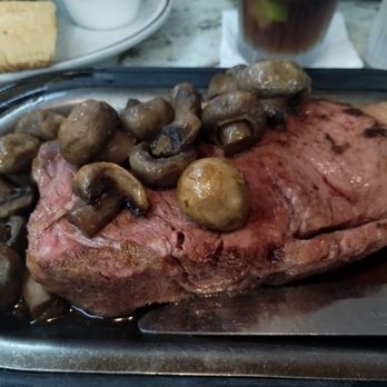 Heinnie's Back Barn - Prime with mushrooms - Steakhouses Near Me - Elkhart, Indiana