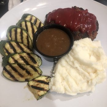 Lakeside Grill - Meatloaf with mash and zucchini - American Near Me - Smithville, New Jersey Lakeside Grill - Meatloaf with mash and zucchini - American Near Me - Smithville, New Jersey