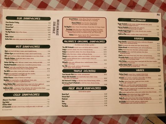 Menu photo 1 Michael's Deli Reno, NV Menu photo 1 Michael's Deli Reno, NV