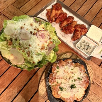 Truly Pizza - House Salad, Garlic Pull Apart Bread, BBQ Chicken Wings - Pizza Near Me - Dana Point, California