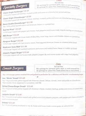 Menu photo 4 Ironworks Marinette, WI