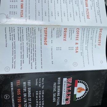 Wally's Italian Eatery - Menu - Italian Near Me - Whitby, Ontario