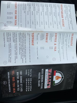 Menu photo 2 Wally's Italian Eatery Whitby, ON