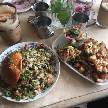 Maha's - chicken sandwich and falaffel with egg - Egyptian Near Me - Toronto, Ontario