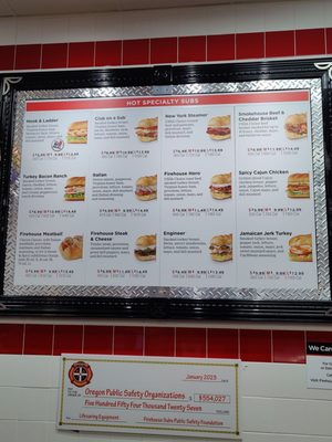 Menu photo 4 Firehouse Subs Beaverton, OR