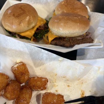 Blvd Brgr - Blvd Tots with feta and aoili, Blvd sliders. Sorry i was almost finished with the tots before i realized I should take a pic. - Burgers Near Me - Camarillo, California Blvd Brgr - Blvd Tots with feta and aoili, Blvd sliders. Sorry i was almost finished with the tots before i realized I should take a pic. - Burgers Near Me - Camarillo, California