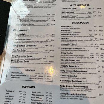 JINYA Ramen Bar - Reston - Menu 1 - Tapas/Small Plates Near Me - Reston, Virginia JINYA Ramen Bar - Reston - Menu 1 - Tapas/Small Plates Near Me - Reston, Virginia