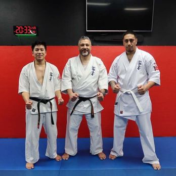 La Mesa Dojo - post-class pic with Senpai Saif and Coach Zac, the owner of Premier Fight and Fitness, and me - Karate Near Me - La Mesa, California La Mesa Dojo - post-class pic with Senpai Saif and Coach Zac, the owner of Premier Fight and Fitness, and me - Karate Near Me - La Mesa, California