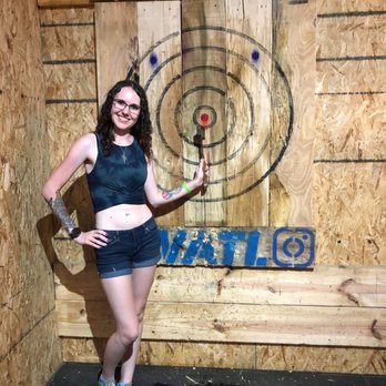 Hatchet Hangout - Axe Throwing Clearwater - Throwing lane (that's me!) - Axe Throwing Near Me - Clearwater, Florida Hatchet Hangout - Axe Throwing Clearwater - Throwing lane (that's me!) - Axe Throwing Near Me - Clearwater, Florida