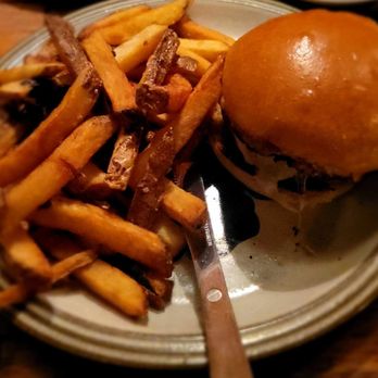 Lost And Found - Bistro Burger with fries - New American Near Me - Long Beach, New York