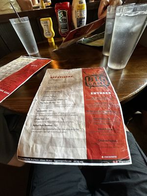 Menu photo 2 Big Game Atlanta, GA