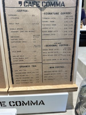 Menu photo 5 Cafe Comma Sandy Springs, GA