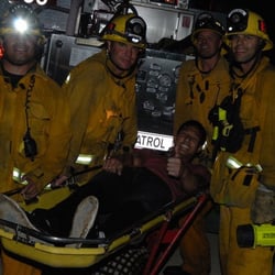 Los Angeles Fire Department - Celebrating the end of a long night.