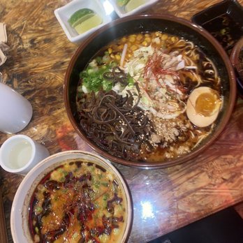 Ramen Tatsu-Ya - Hot Miso Ramen & a side of Dipping Broth - Ramen Near Me - Austin, Texas