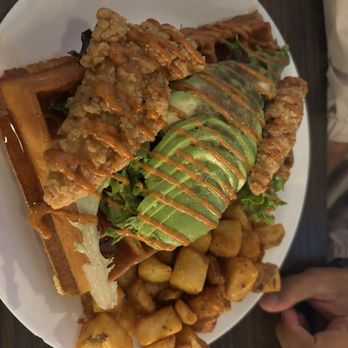 Jasper's Wafflato - Avocado chicken waffle - Juice Bars & Smoothies Near Me - Jasper, Alberta