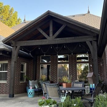 Impressions Painting - Patio cover stained - Painters Near Me - Tulsa, Oklahoma Impressions Painting - Patio cover stained - Painters Near Me - Tulsa, Oklahoma