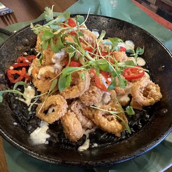 Hiraya Cafe  - Adobong pusit paella (fried calamari) - Filipino Near Me - Washington, DC, District of Columbia