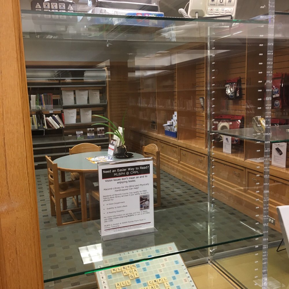 Clinton Macomb Public Library - Library for the blind with helpful tools and household items - Libraries Near Me - Clinton Twp, Michigan