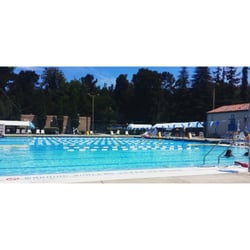 Trefethen Aquatic Center - Trefethen pool. The area right in the front you see is the shallow part and the hot tub is all the way in the back.