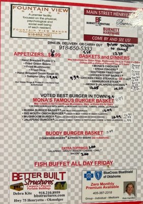 Menu photo 3 Mona’s Rose of Sharon Restaurant Henryetta, OK Menu photo 3 Mona’s Rose of Sharon Restaurant Henryetta, OK