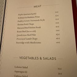 Gambrinus - Meat menu