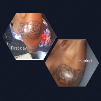 Lone Sparrow - The fresh tattoo vs. the healed tattoo. It healed beautifully. - Tattoo Near Me - Abingdon , Maryland Lone Sparrow - The fresh tattoo vs. the healed tattoo. It healed beautifully. - Tattoo Near Me - Abingdon , Maryland