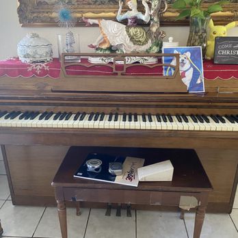 The Piano Mechanic - Old Wurlitzer spinet, with accessories. - Piano Services Near Me