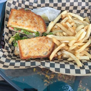 The Green Owl Cafe - TLT with avocado  and fries - Vegetarian Near Me - Madison, Wisconsin