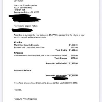 Harcourts Prime Properties - 1st Security Deposit Receipt - Property Management Near Me - Twentynine Palms, California Harcourts Prime Properties - 1st Security Deposit Receipt - Property Management Near Me - Twentynine Palms, California