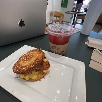 Liberation Coffee House - Pesto 1969 Breakfast Sandwich - Coffee & Tea Near Me - Los Angeles, California Liberation Coffee House - Pesto 1969 Breakfast Sandwich - Coffee & Tea Near Me - Los Angeles, California