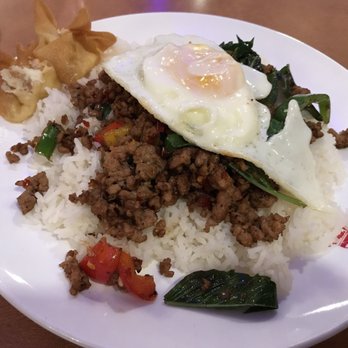 Thai Place - Pork Kow Lhad Nha Grapow - Thai Near Me - Overland Park, Kansas